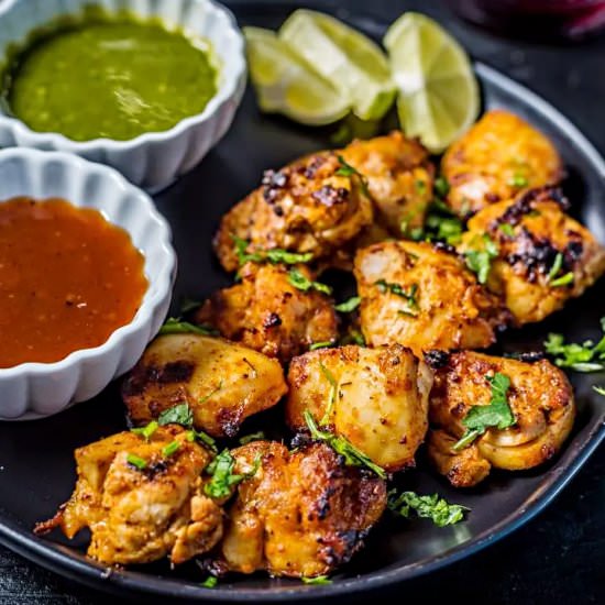Tandoori Chicken Tikka - Recipe photo by SimmertoSlimmer