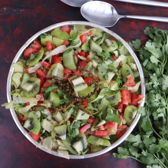 Kiwi salad - Recipe photo by Mildlyindian