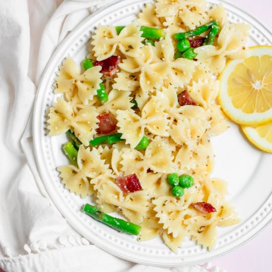 Lemon Asparagus Bowtie Pasta Salad - Recipe photo by SprinklesandSeaSalt