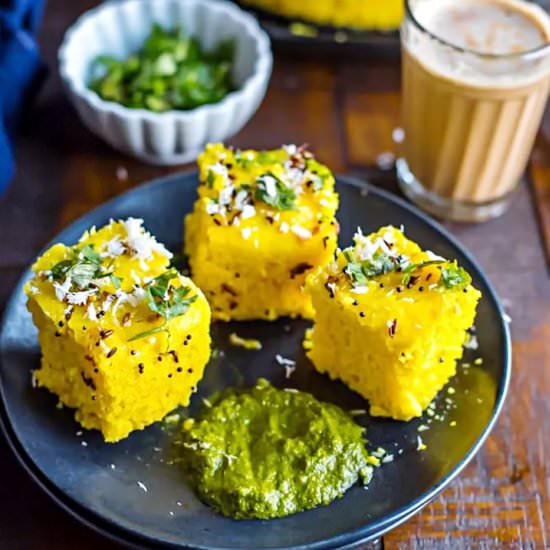 Instant Nylon Khaman Dhokla - Recipe photo by SimmertoSlimmer