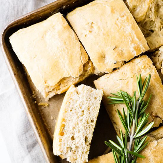 Rosemary Garlic Olive Oil Bread - Recipe photo by Hungry Haley
