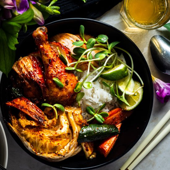 Gochujang Glazed Chicken - Recipe photo by rhubarbandcod