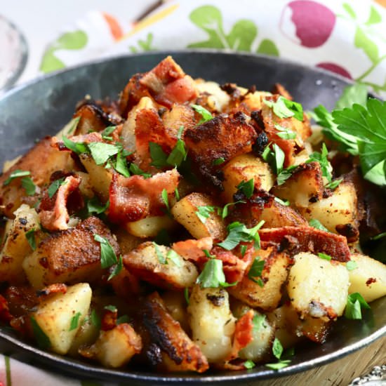 Crispy Southern Fried Potatoes - Recipe photo by Grits and Pinecones
