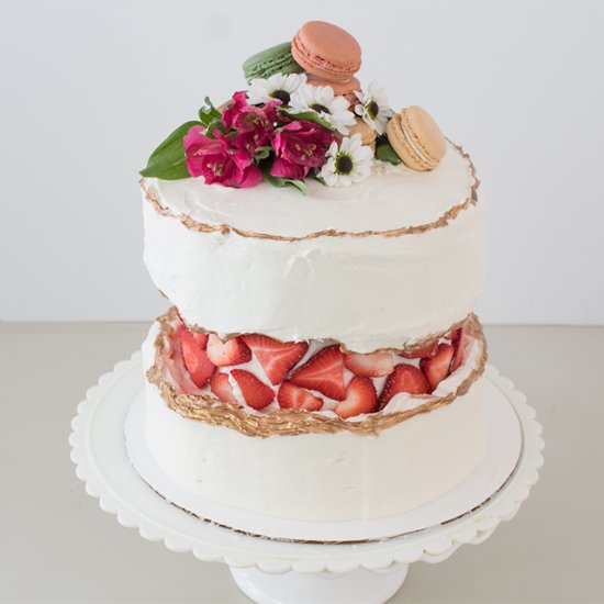 Fault Line Cake - Recipe photo by The Honeycomb Home
