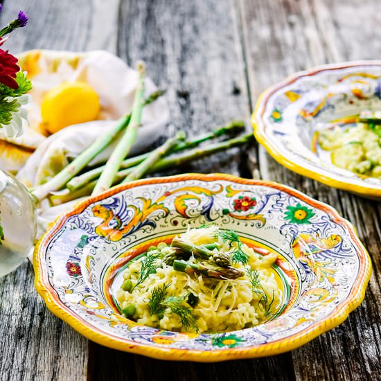 Lemon Asparagus Risotto - Recipe photo by evashiva