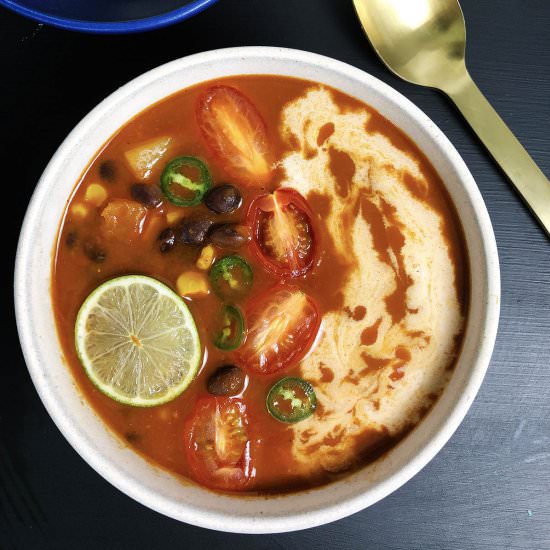 1-Pot Spicy Black Bean Soup - Recipe photo by notnotnutritious