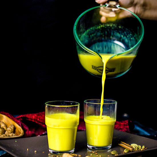 Golden Milk – Turmeric Milk - Recipe photo by Anu@MyGingerGarlicKitchen