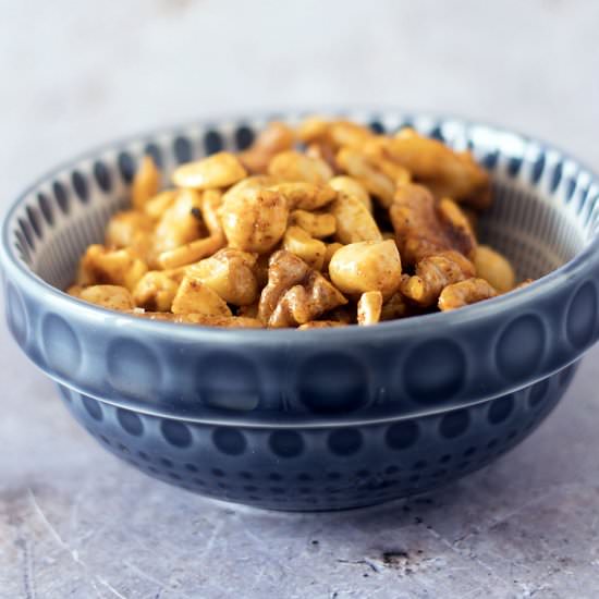 Smoky spiced nuts - Recipe photo by Mandy Sneaky Veg