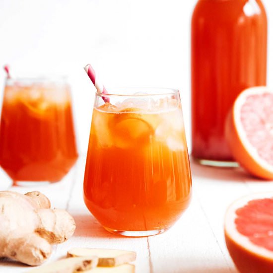 Ginger Grapefruit Kombucha - Recipe photo by liveeatlearn