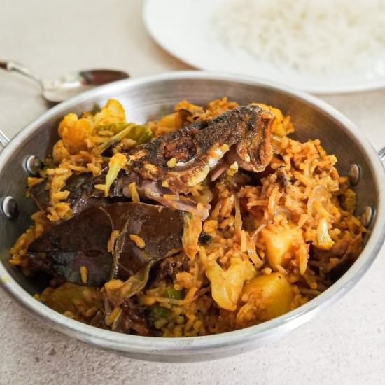 Bengali fish head with rice - Recipe photo by TheEpicureanfeast