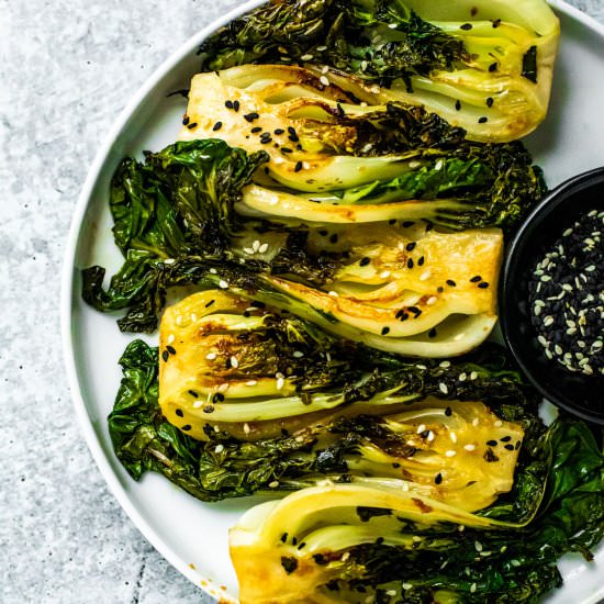 sesame ginger seared baby bok choy - Recipe photo by killingthyme