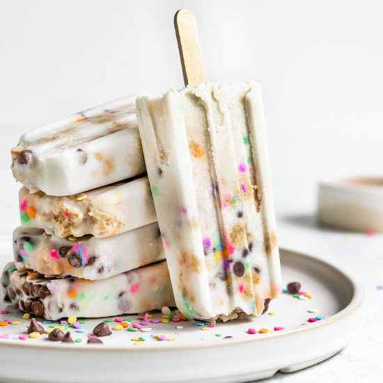 Vegan Cookie Dough Popsicles - Recipe photo by ShortGirlTallOrder
