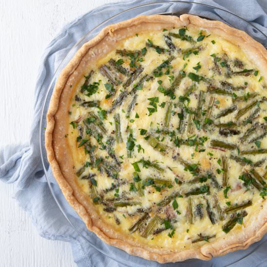 Asparagus & Ham Quiche - Recipe photo by giftofhospitality