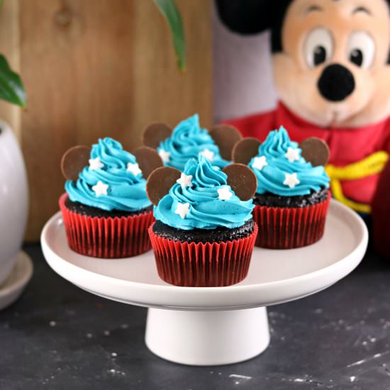Easy Sorcerer Mickey Cupcakes - Recipe photo by SouthernInLaw