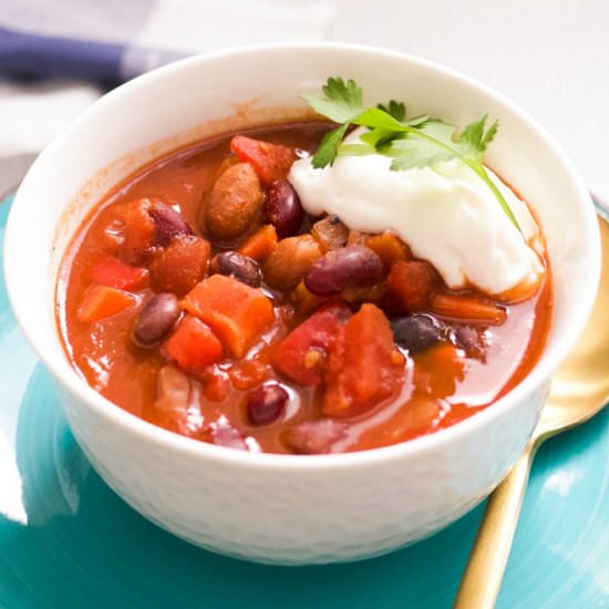 Comforting Vegetarian Chili - Recipe photo by The Best of this Life