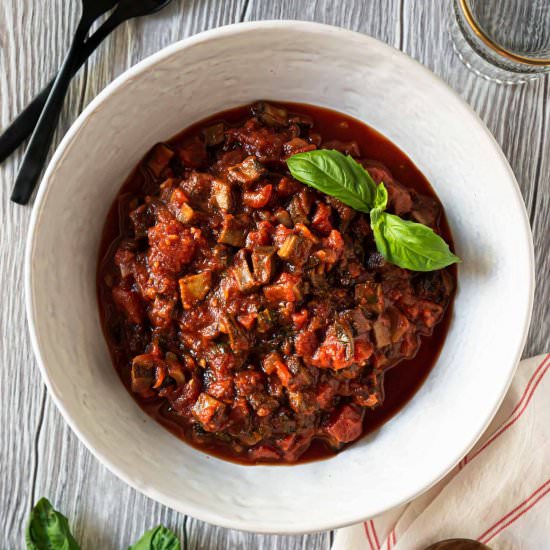 Mushroom Bolognese Sauce - Recipe photo by jzeats