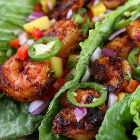Blackened Shrimp Tacos - Recipe photo by jzeats