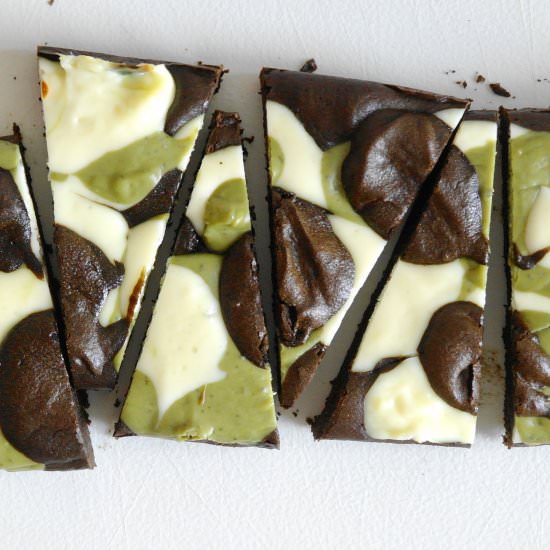 matcha pandan brownies - Recipe photo by tentimestea