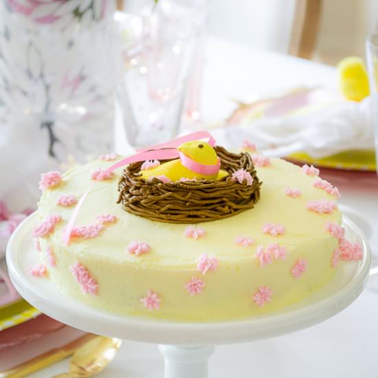 Pink and Yellow Spring Cake - Recipe photo by House of Elyn Ryn