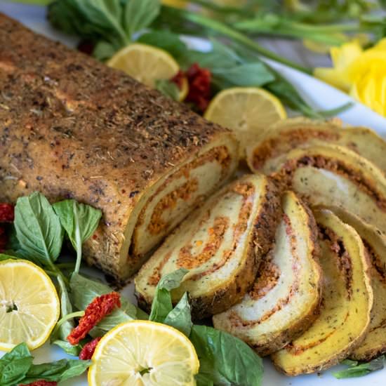 Vegan Herb stuffed Turkey Breast - Recipe photo by 86Eats