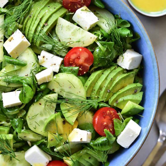 Cucumber avocado tomato salad - Recipe photo by everyday-delicious.com