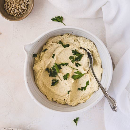 Sunflower Cashew Ricotta - Recipe photo by StemandSpoon