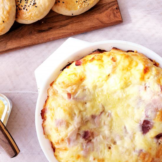 Ham & Cheese Breakfast Casserole - Recipe photo by FeastGloriousFeast
