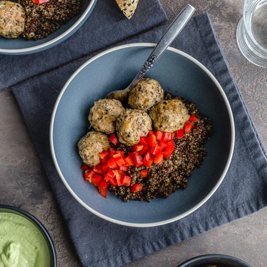 Honey Garlic Turkey Meatballs - Recipe photo by Crumb Top Baking