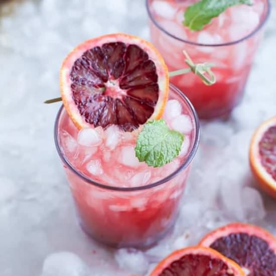 Blood Orange Wine Spritzer - Recipe photo by Seasonal Cravings