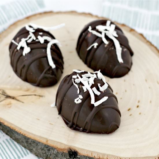 Keto Chocolate Coconut Eggs - Recipe photo by newlywedsurvival