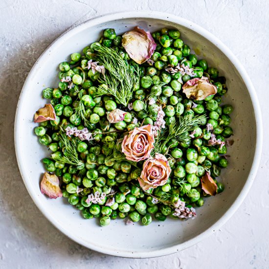 Ginger Dill Spring Peas - Recipe photo by Healthy Little Vittles