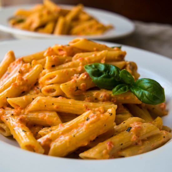 Roasted Red Pepper Cream Sauce - Recipe photo by JawnsICooked
