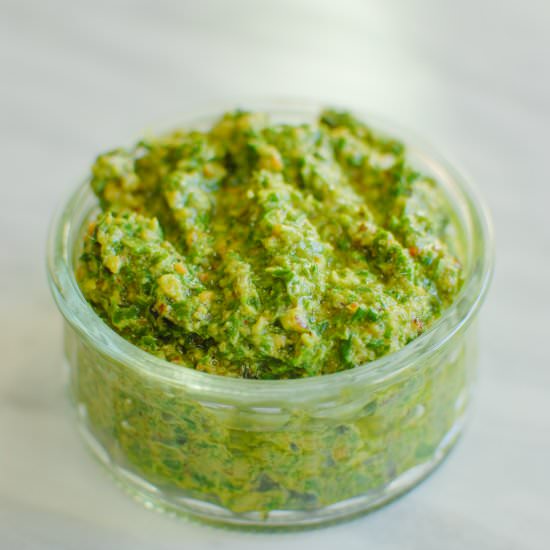 Walnut Pesto - Recipe photo by Willamettetransplant
