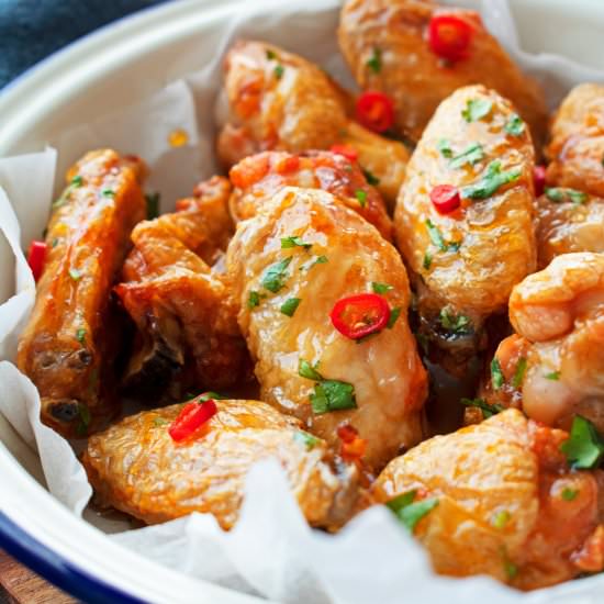 Sticky Fish Sauce Wings (Air Fryer) - Recipe photo by scruffandsteph