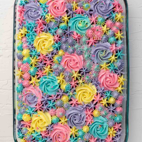 Vegan Pastel Sheet Cake - Recipe photo by vegandollhouse