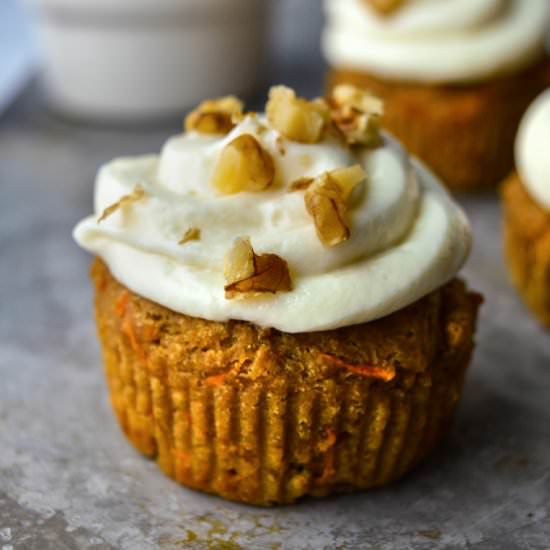 Healthy Carrot Cake Cupcakes - Recipe photo by servingupsimplicity