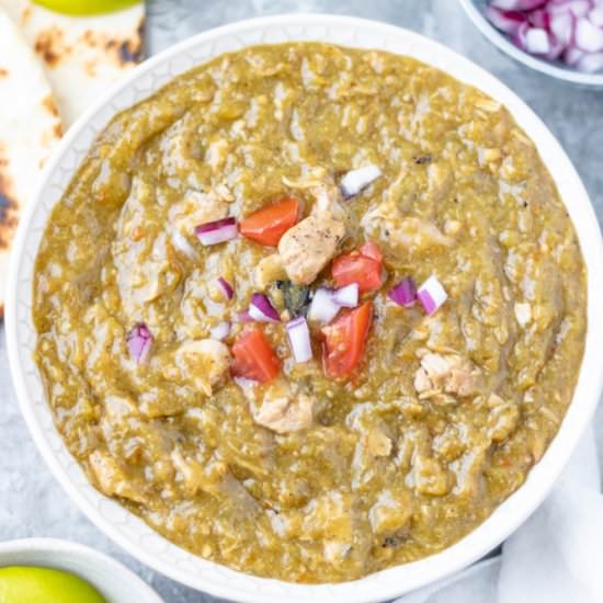 Flame Roasted Pork Green Chile - Recipe photo by Alifedelicious