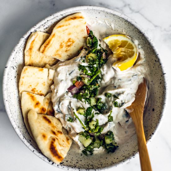 simple mint greek yogurt sauce - Recipe photo by killingthyme