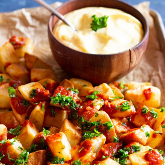 Easy Patatas Bravas Recipe - Recipe photo by unicorns in the kitchen