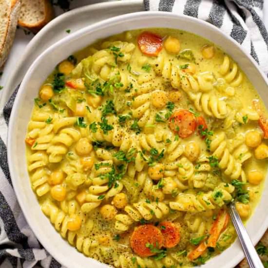 Chickpea Noodle Soup - Recipe photo by Midwest Foodie