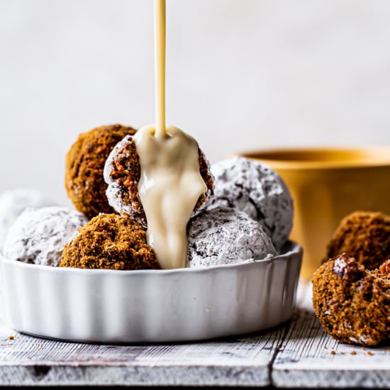 Carrot Cake Doughnut Holes - Recipe photo by Healthy Little Vittles