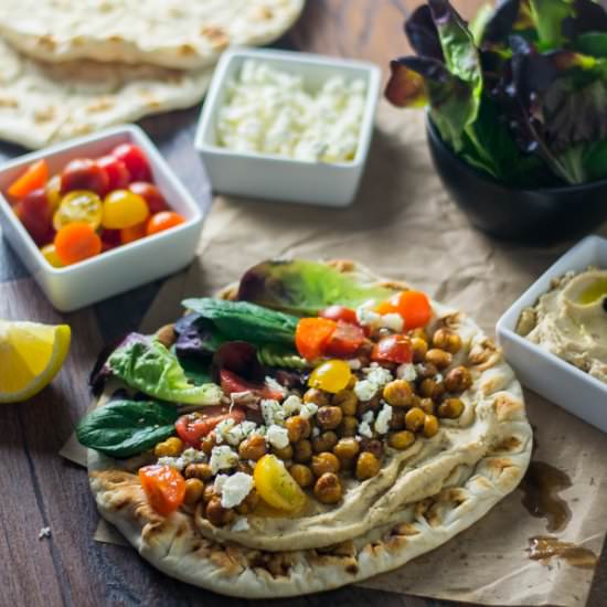 Roasted Crispy Chickpea Pitas - Recipe photo by ambslovesfood