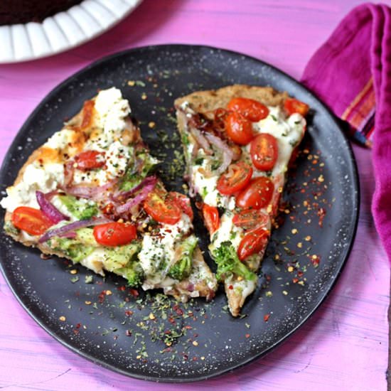 Wholewheat Sourdough Pizza - Recipe photo by Spice Chronicles