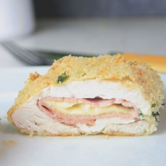 Baked Chicken Cordon Bleu - Recipe photo by chezlerevefrancais