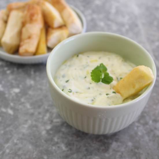 Garlic Cilantro Yogurt Dip - Recipe photo by MediterraneanLatinLoveAffair