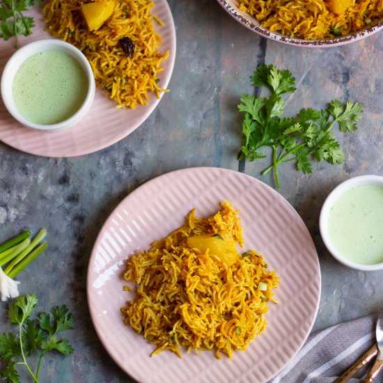 Aalu Ki Tahri / Potato Tahri - Recipe photo by Ghezaeshiriin