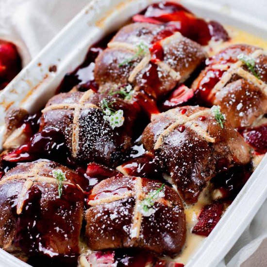 Hot Cross Bun Pudding - Recipe photo by jaimieeats