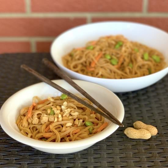Spicy Sesame Peanut Noodles (V/GF) - Recipe photo by Foodbyayaka