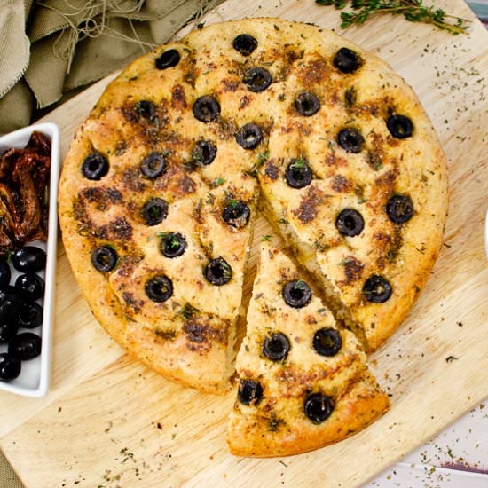 OLIVE & HERB FOCACCIA BREAD - Recipe photo by Flawless Food