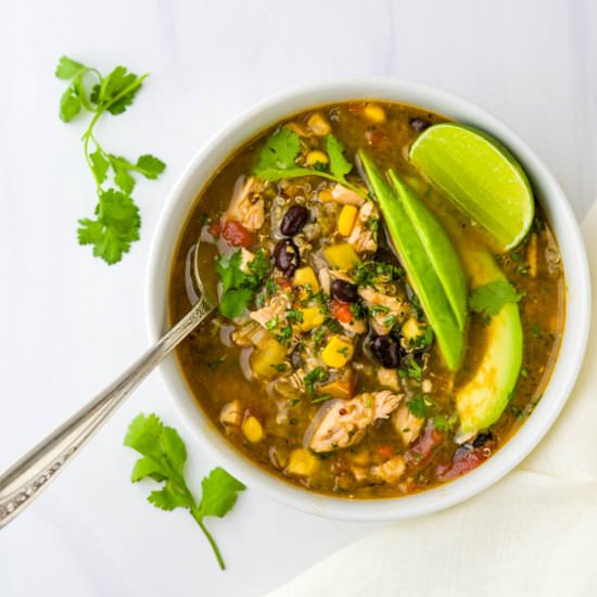 Southwestern Chicken Taco Soup - Recipe photo by garlic and zest